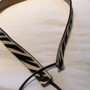 Ladies zebra belt small